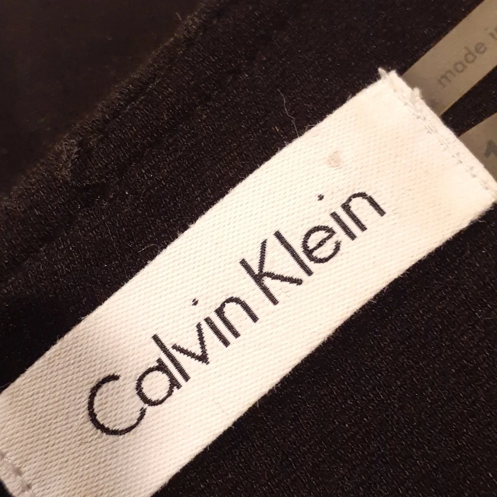 Calvin Klein  Black Faux Leather Trim Dress  10 - Picture 11 of 14